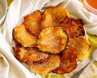 Сладкие оладьи из кабачков и моркови