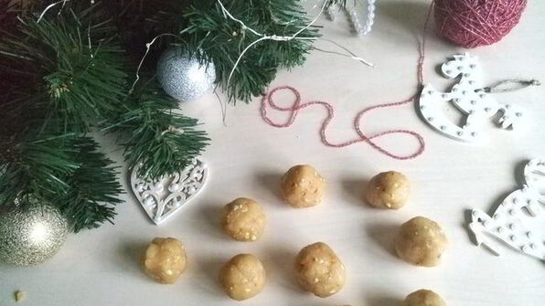 новогоднее печенье с арахисом