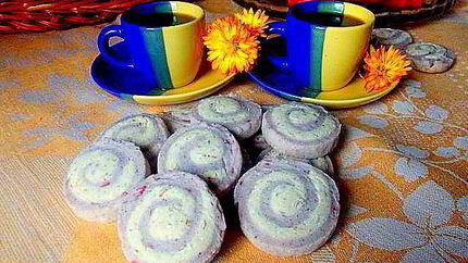 Печенье малиново-ореховое