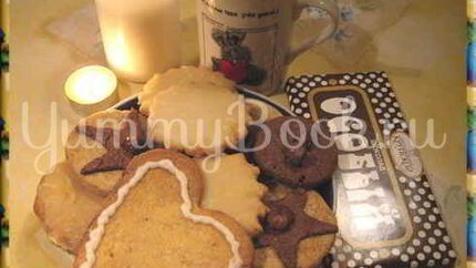 Печенье орехово-шоколадное и лимонное