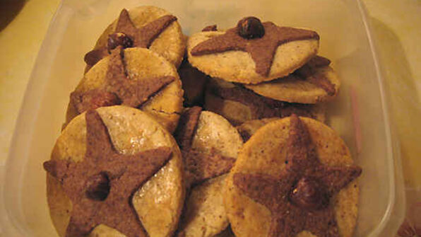 печенье орехово-шоколадное и лимонное