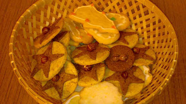 печенье орехово-шоколадное и лимонное