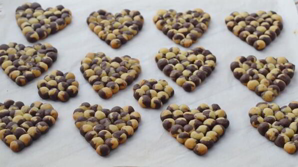 песочное печенье сердечки