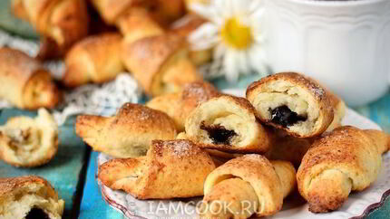 Рогалики из творожного теста