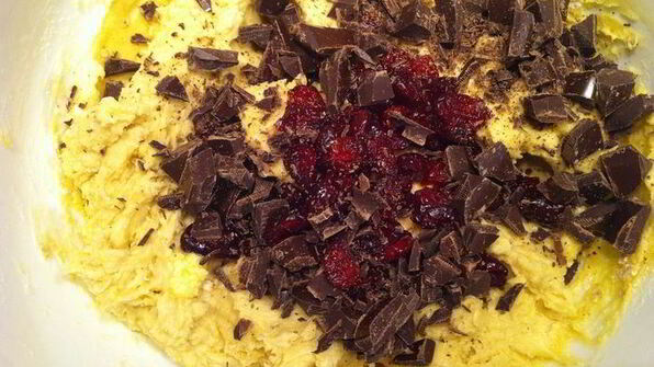 шоколадно-вишневое овсяное печенье