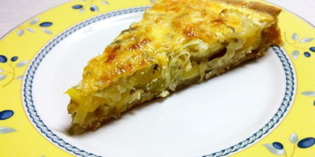 Рецепт киша с фенхелем, цукини и луком