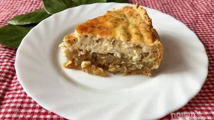 Луково-яблочный пирог