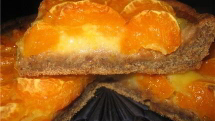 Мандариновый пирог с лимонным курдом