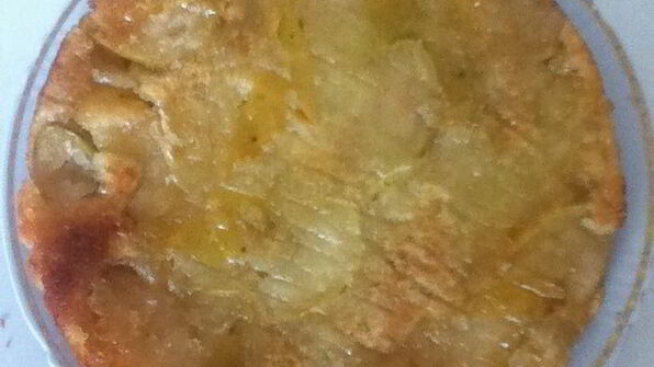 перевернутый яблочный пирог