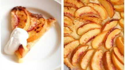 Персиковый пирог из песочного теста