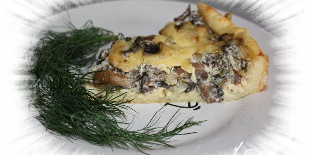 Рецепт пирога с грибами и сыром