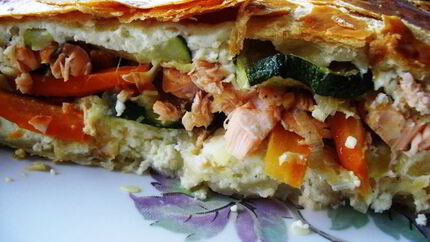 Пирог с лососем