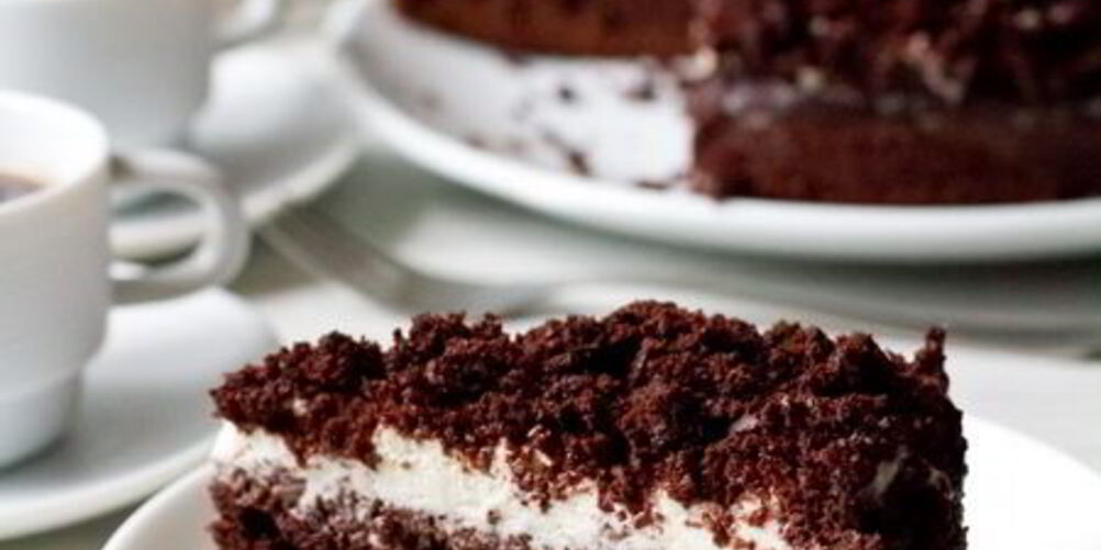 Рецепт шоколадна-кофейного пирог со сметанным кремом