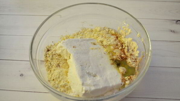 творожный пирог с грушей