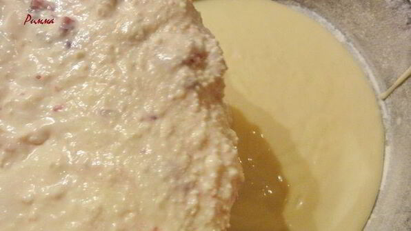 творожный пирог с малиной