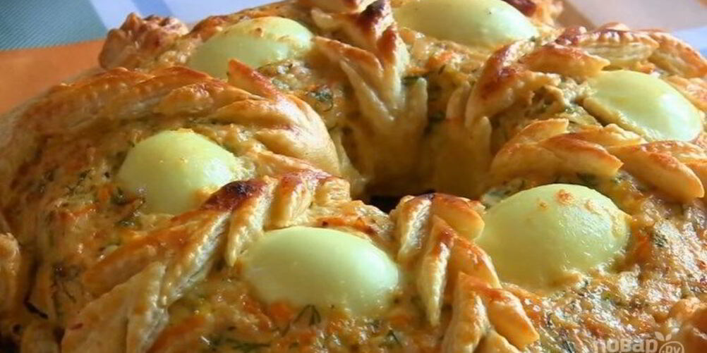 Рецепт закусочного пирога из курицы