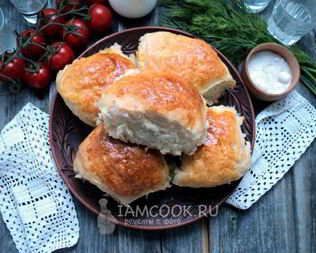 Духовые пирожки с печенкой