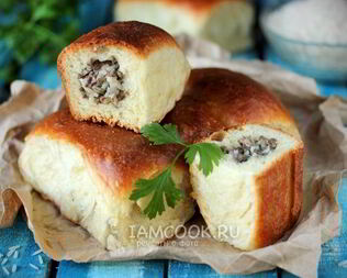 Пирожки печеные с легким и рисом