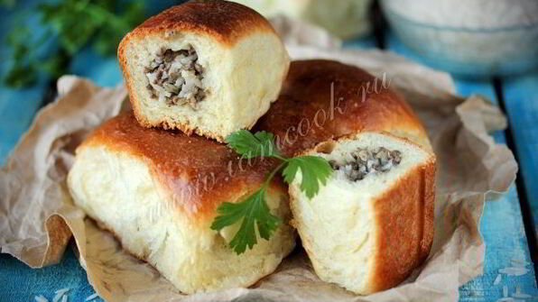 пирожки печеные с легким и рисом