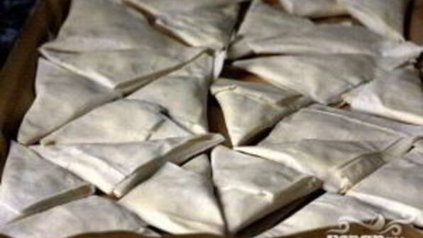 пирожки с грибами и голубым сыром