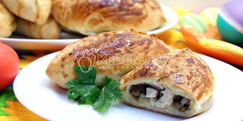 Рецепт пирожков с курицей и грибами