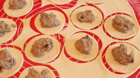 пирожки с печенью и грибами