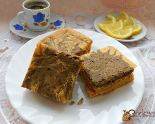 Бисквитные пирожные с заварным кофейным кремом