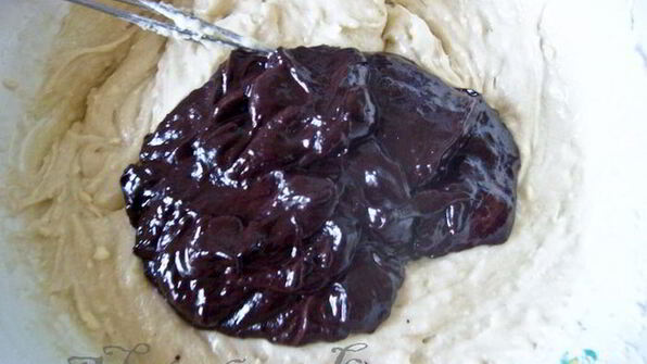 брауни с творожно-вишневой начинкой