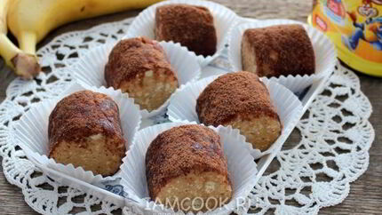 Пирожное Колбаска из печенья