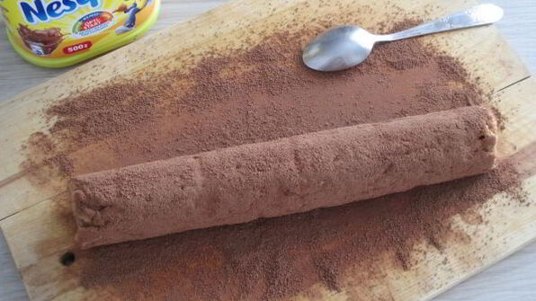 пирожное колбаска из печенья