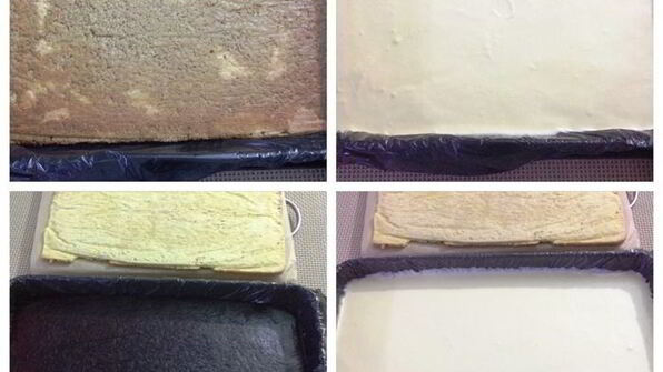 торт-пирожное с клубникой и смородиной