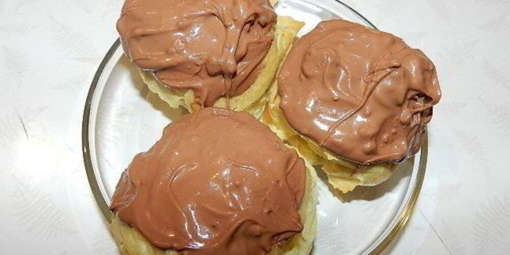 Рецепт заварного пирожного со сгущенкой