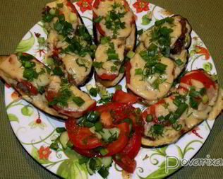 Мини-пицца с баклажанами вместо теста