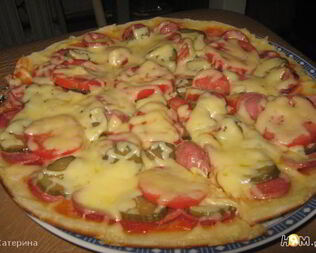 Пицца быстрая на сковороде