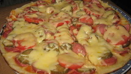 Пицца быстрая на сковороде