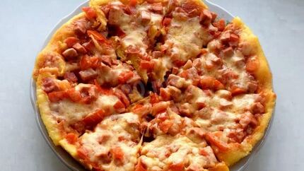 Пицца Минутка на сковороде быстрая и простая