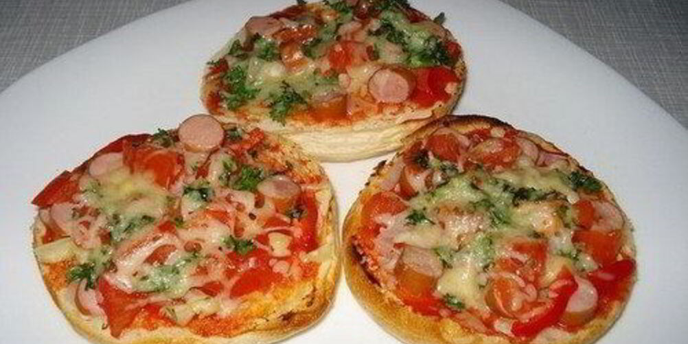 Рецепт пиццы на булочках
