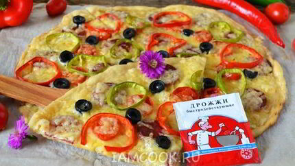 Пицца на дрожжевом тесте в духовке