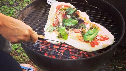 Пицца на гриле