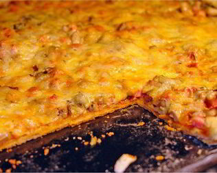 Пицца на кефирном тесте