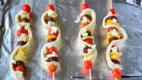 пицца на шпажках в духовке