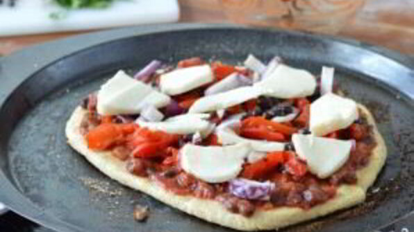 пицца на толстом тесте