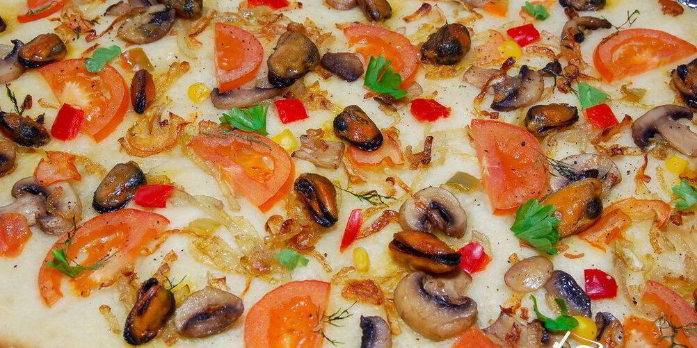 Рецепт пиццы с мидиями