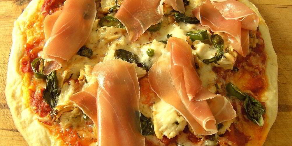 Рецепт пиццы с пармской ветчиной