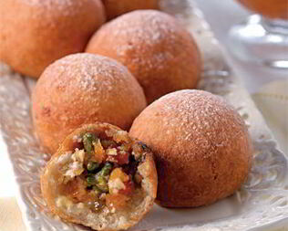 Быстрые творожно-фруктовые пончики