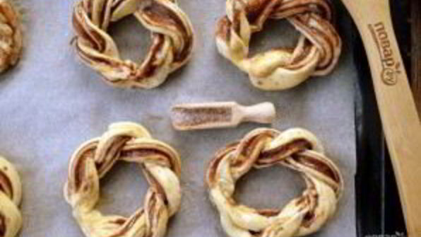 крученые пончики с нутеллой