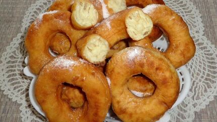 Пончики на кефире за 15 минут