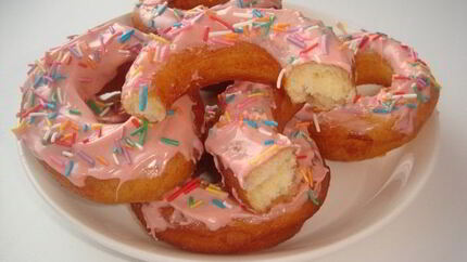 Творожные пончики в глазури