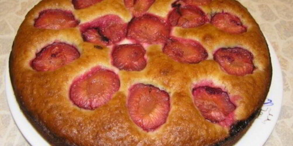 Рецепт коврижки со сливами