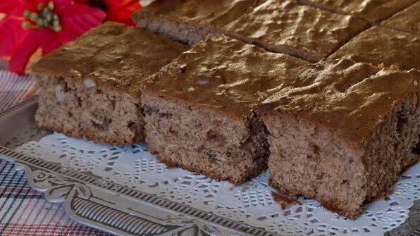 медовая пряная коврижка с грецкими орехами